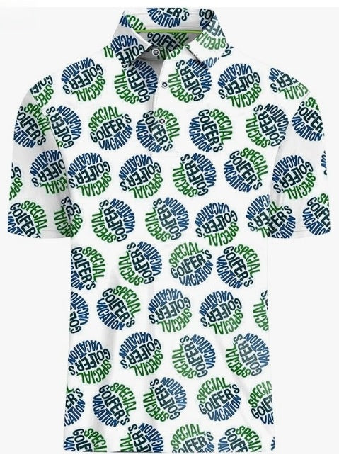 Casual Men's  Digital Print Polo Shirt