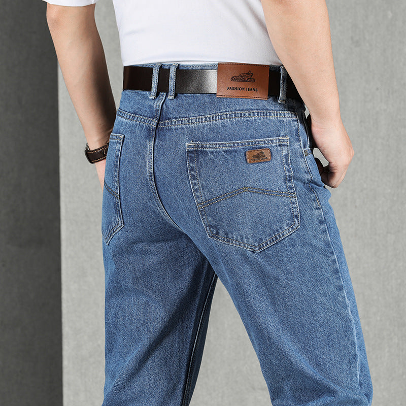 Mens Loose Fit High Waisted Denim Trousers | Jeans | PolarNut