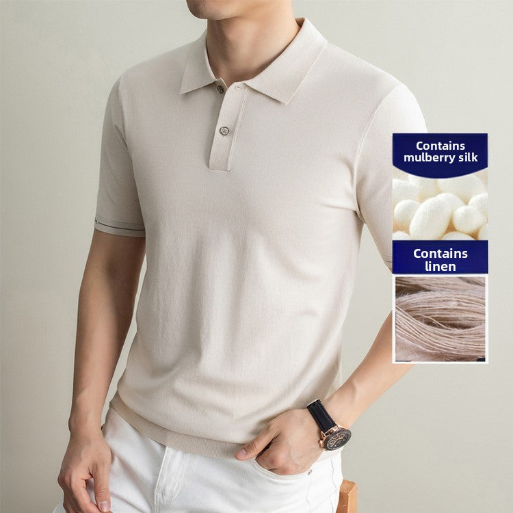 Men's Tencel Linen Polo Shirt
