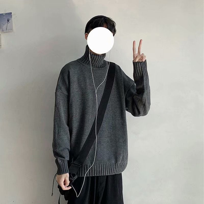 Men's Retro Turtleneck Knit Sweater