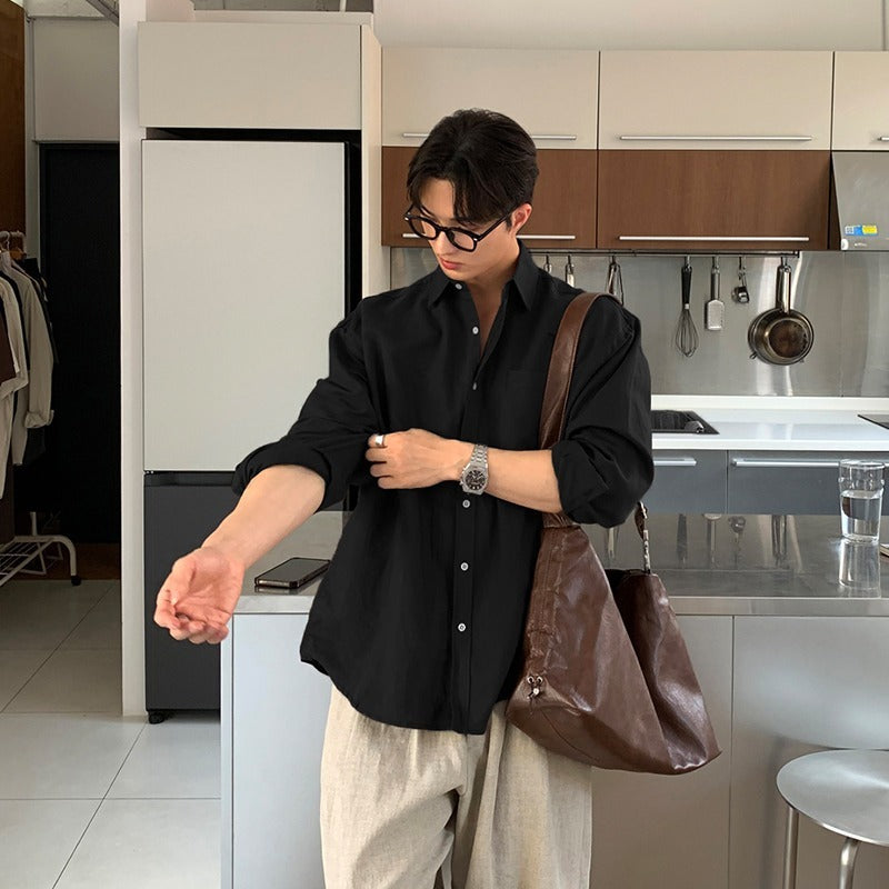 Brown long-sleeve shirt