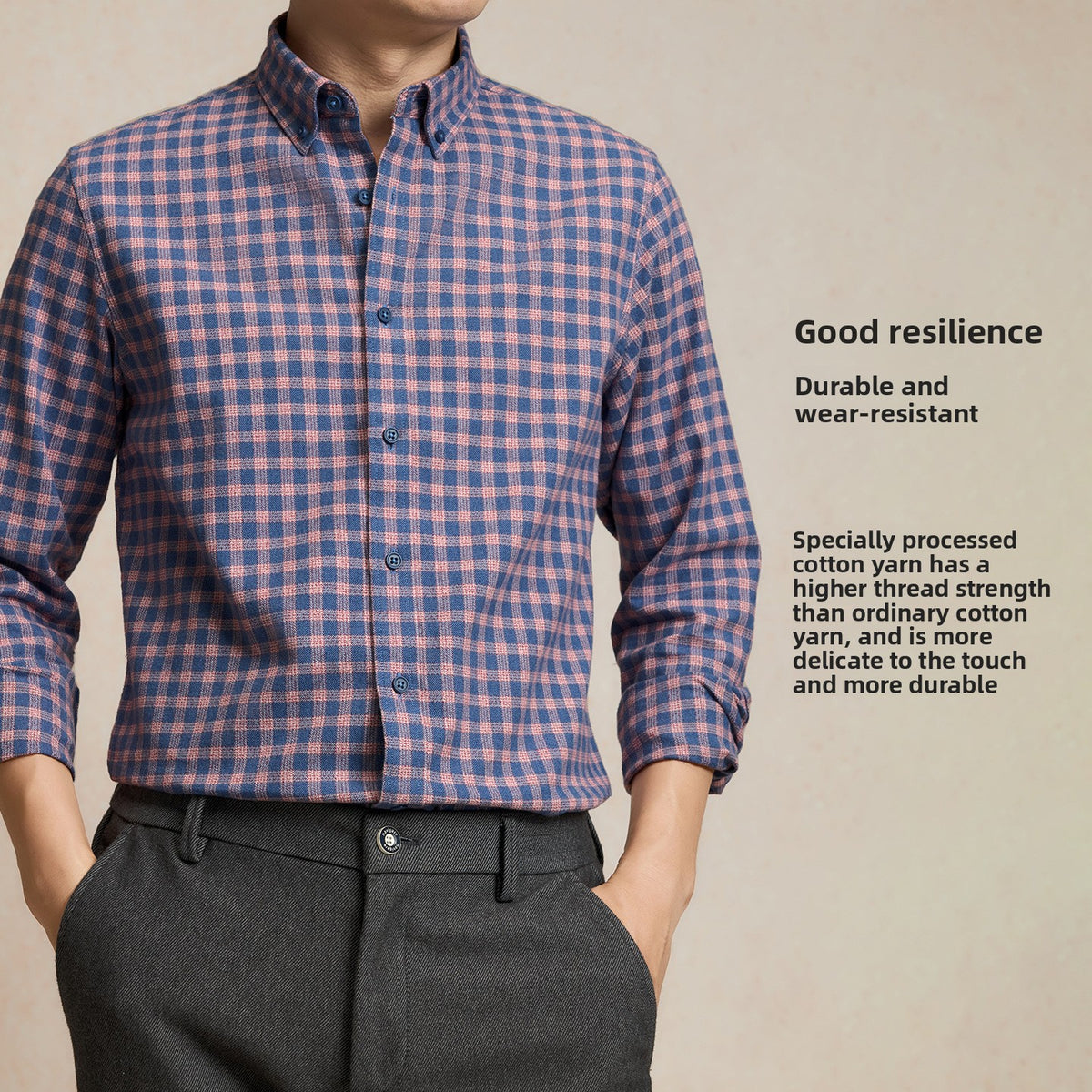 Cotton Brushed Plaid Shirt