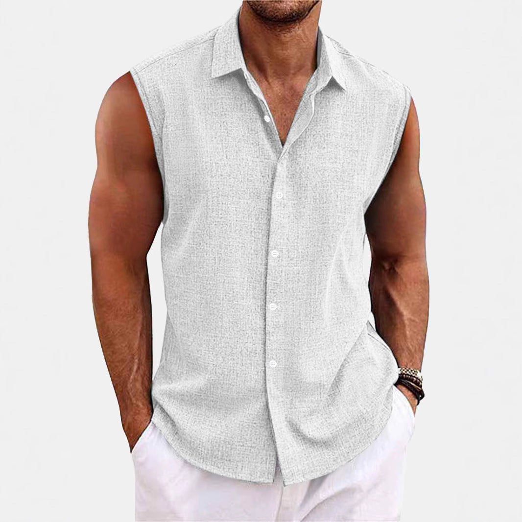 Linen Sleeveless Shirt