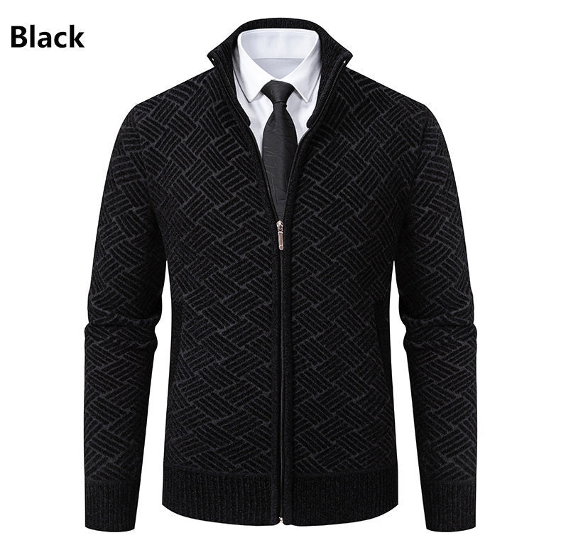 Men's Fleece Lined Knit Cardigan