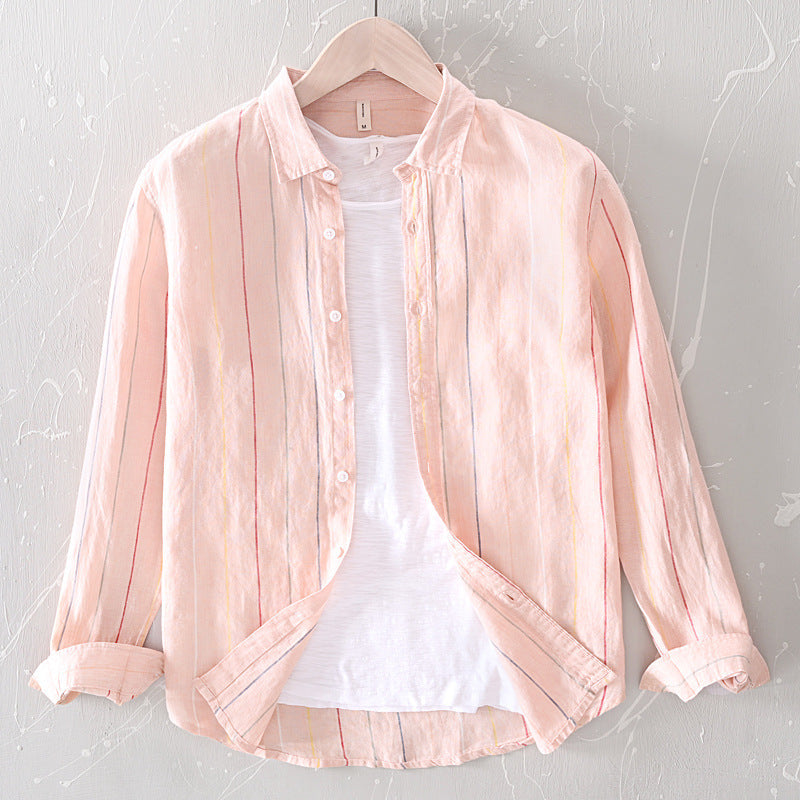 Pure Linen Striped Shirt