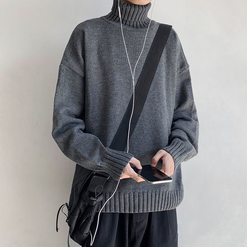 Men's Retro Turtleneck Knit Sweater