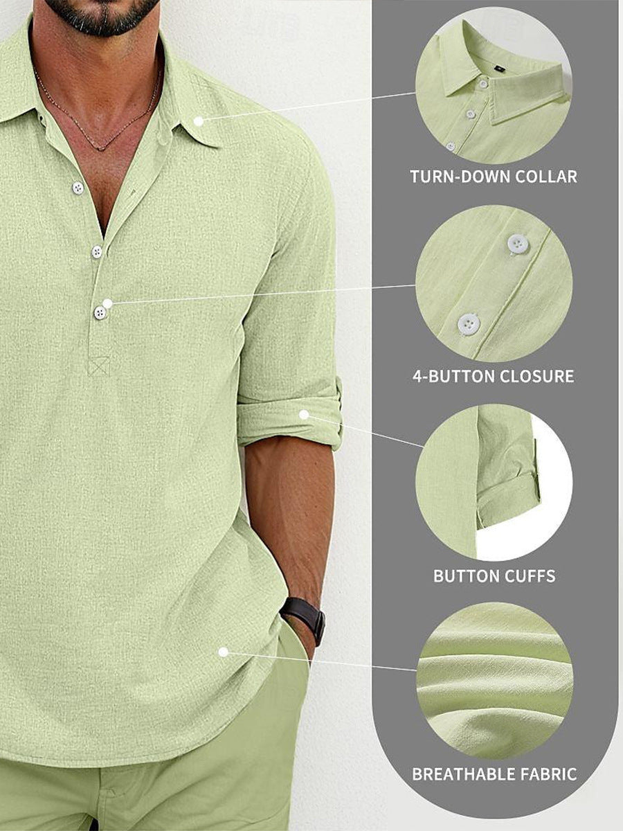 Linen Blend Casual Shirt