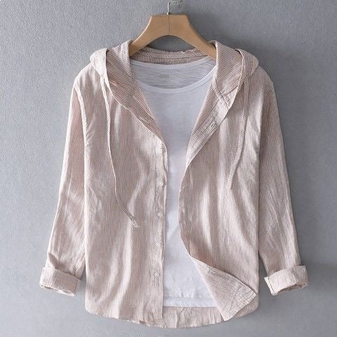 Hooded Linen Shirt