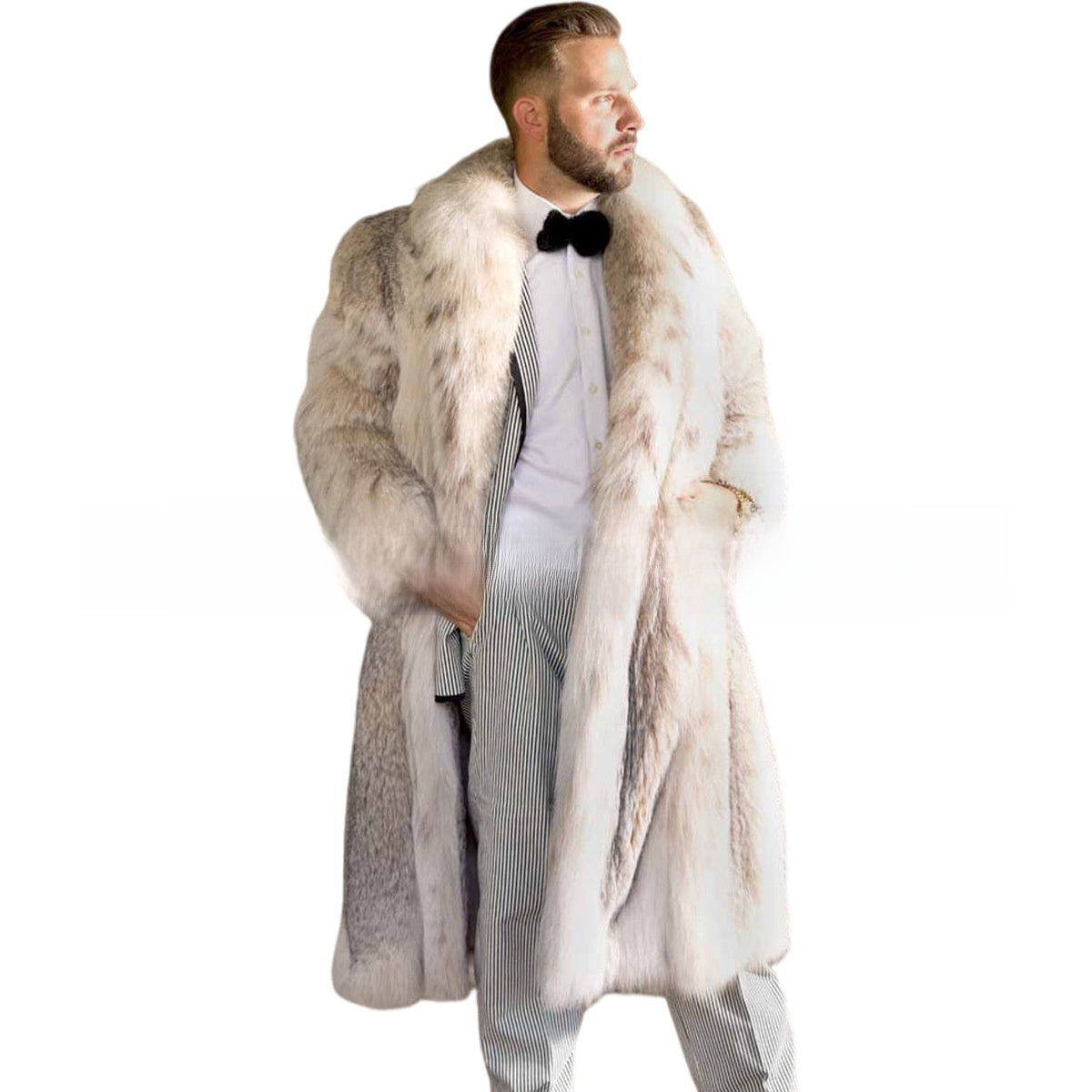 Men's Artificial Fur Leopard Print Coat | PolarNut