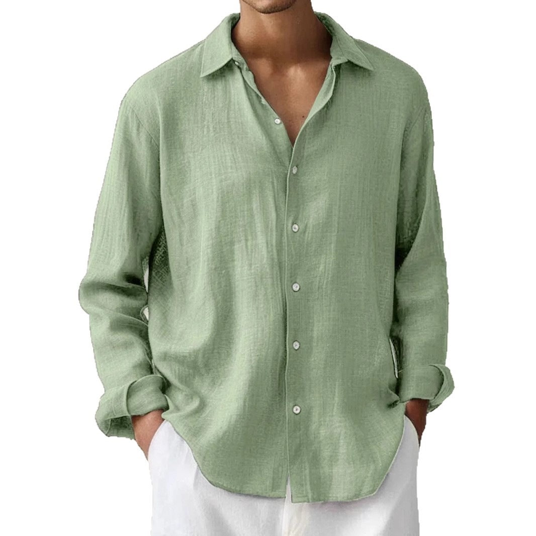 Long-sleeve button-down shirt