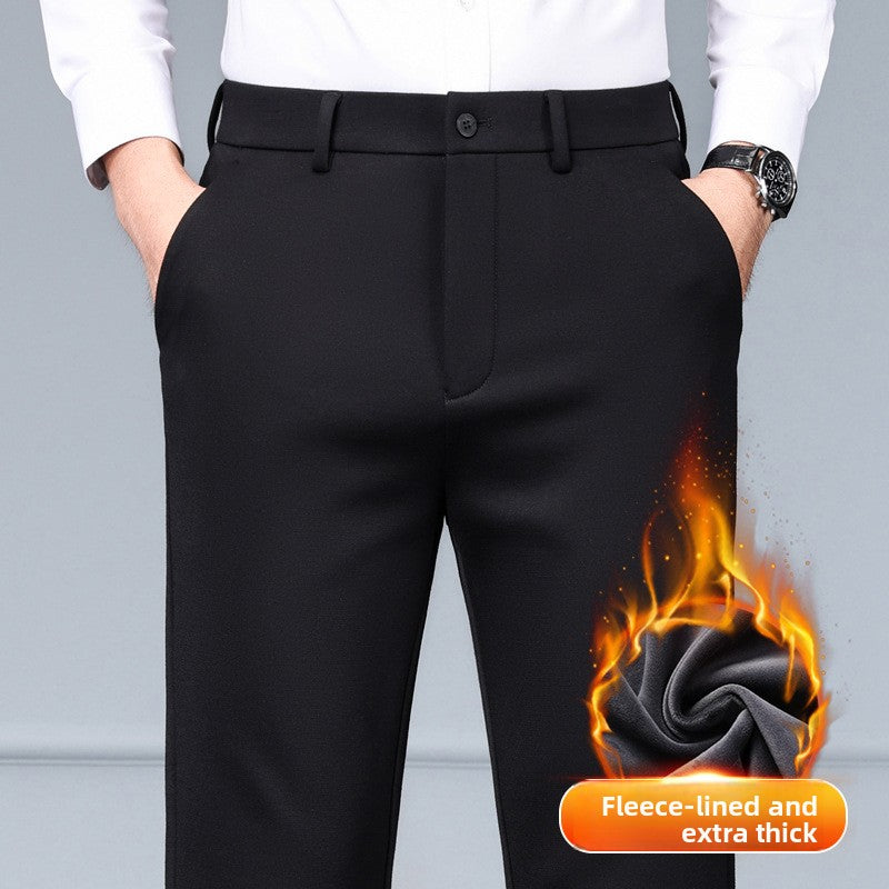 Men's Wool Blend Straight Leg Pants