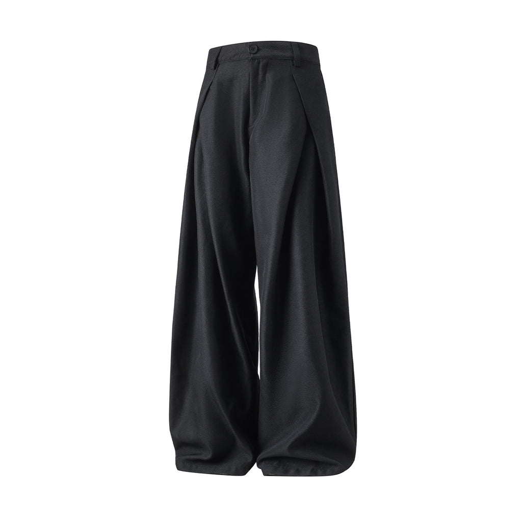 Cross Pleated Casual Men's Trousers | PolarNut