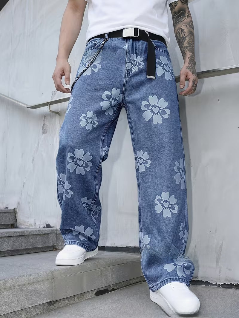 Cowboy Men's  Graffiti Oil Painting Printed Loose | PolarNut