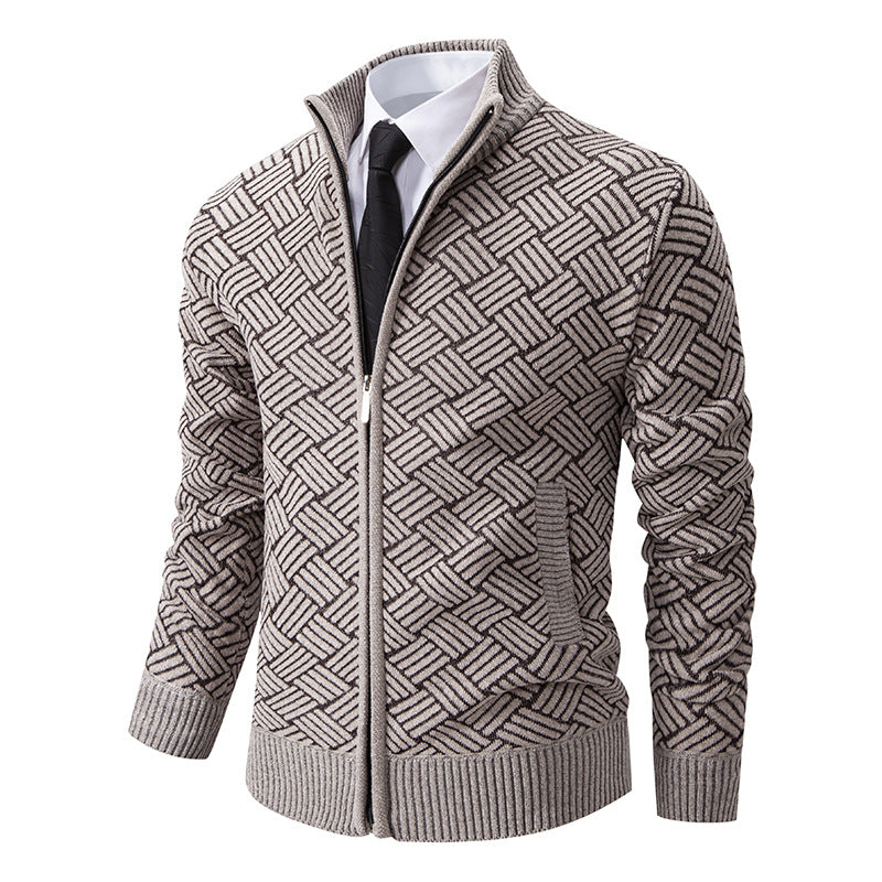Men's Fleece Lined Knit Cardigan
