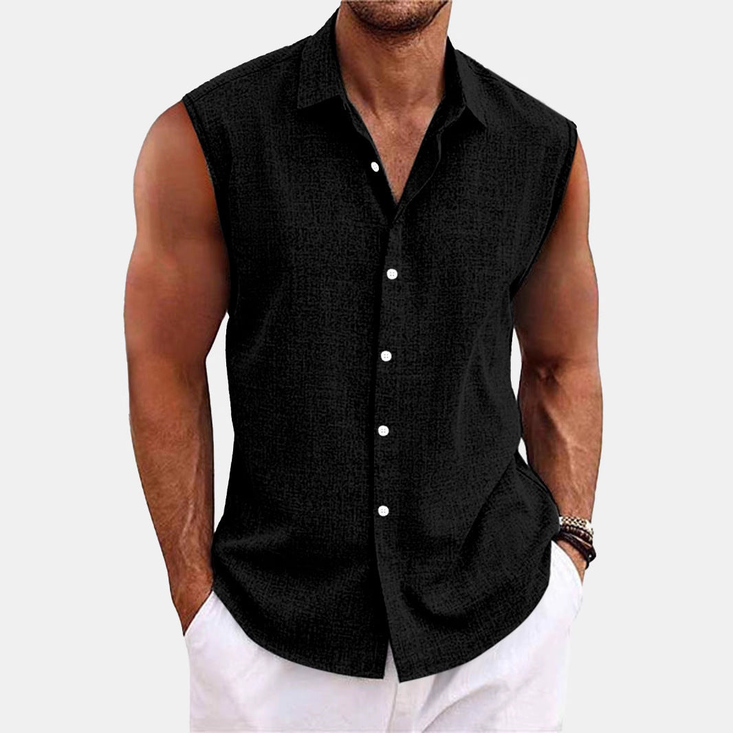 Linen Sleeveless Shirt