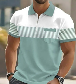 Men's Striped Polo Shirt