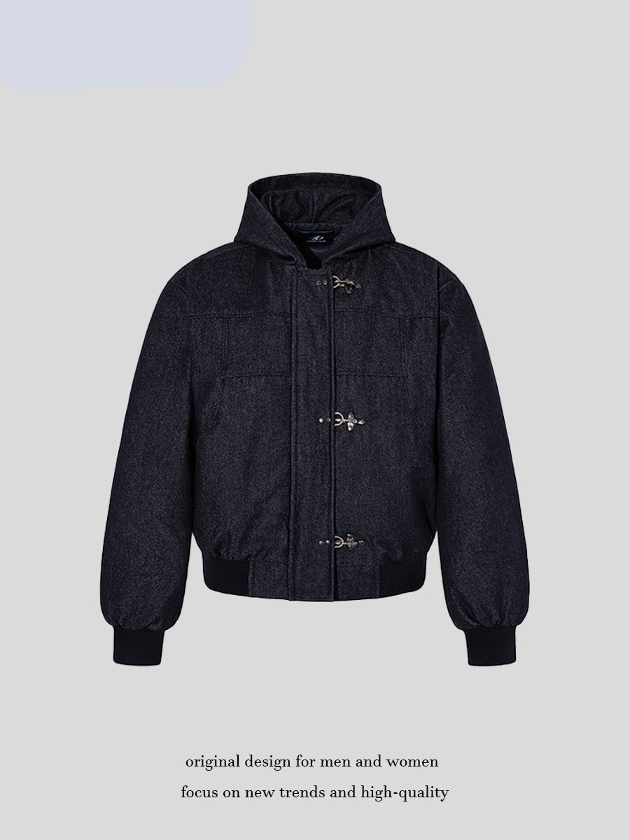 Thickened Raw Denim Cotton Jacket | PolarNut