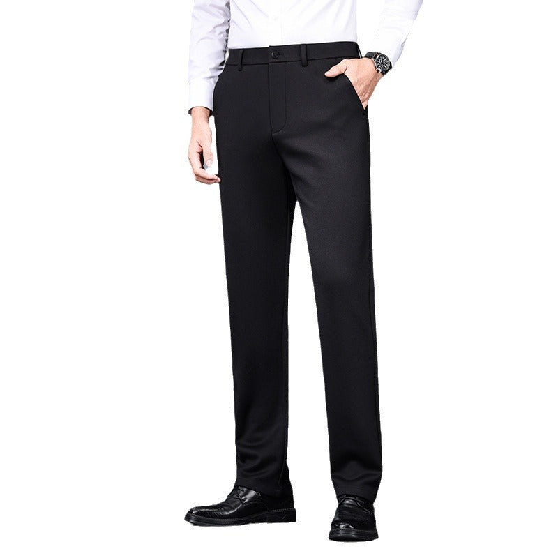 Men's Wool Blend Straight Leg Pants