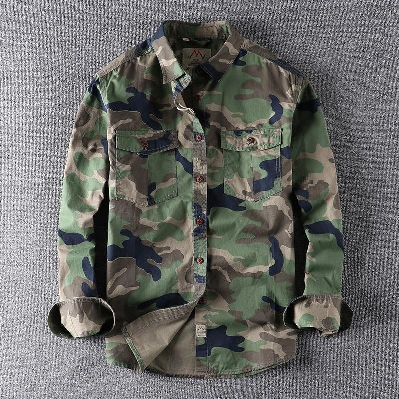 Mens Washed Camouflage Shirt | Cargo Shirt | PolarNut