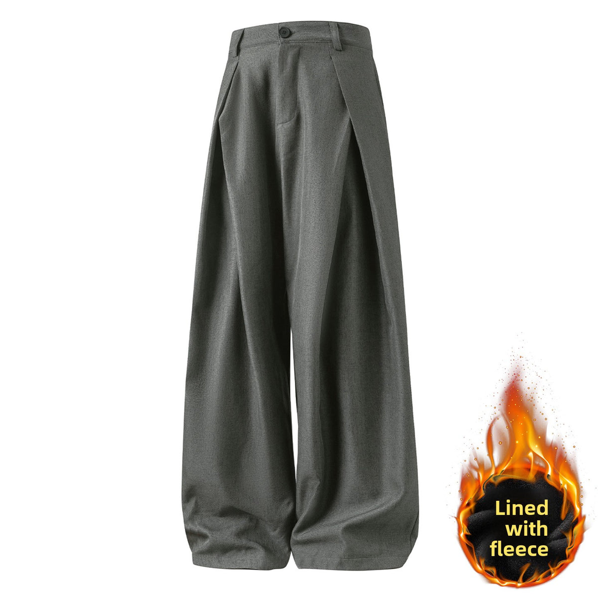 Cross Pleated Casual Men's Trousers | PolarNut