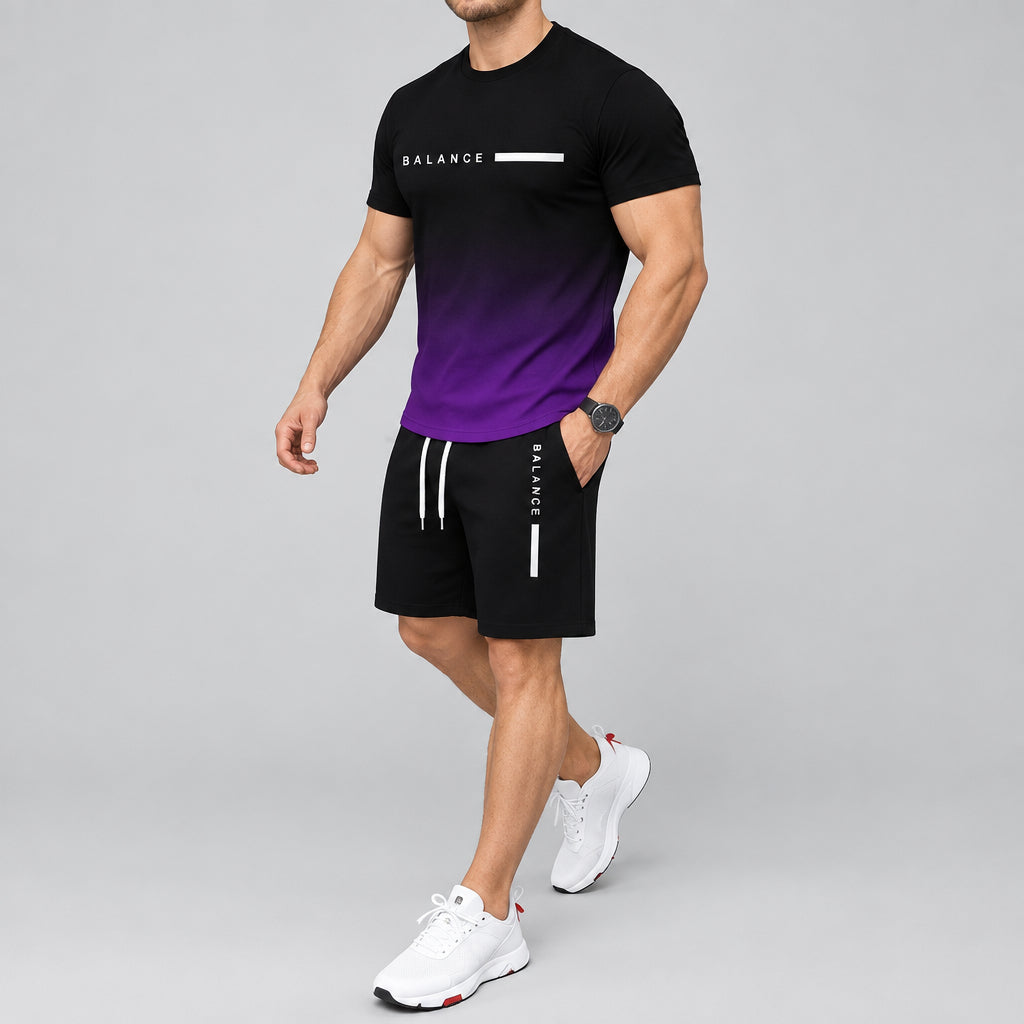 Gradient Sportswear Shorts Set