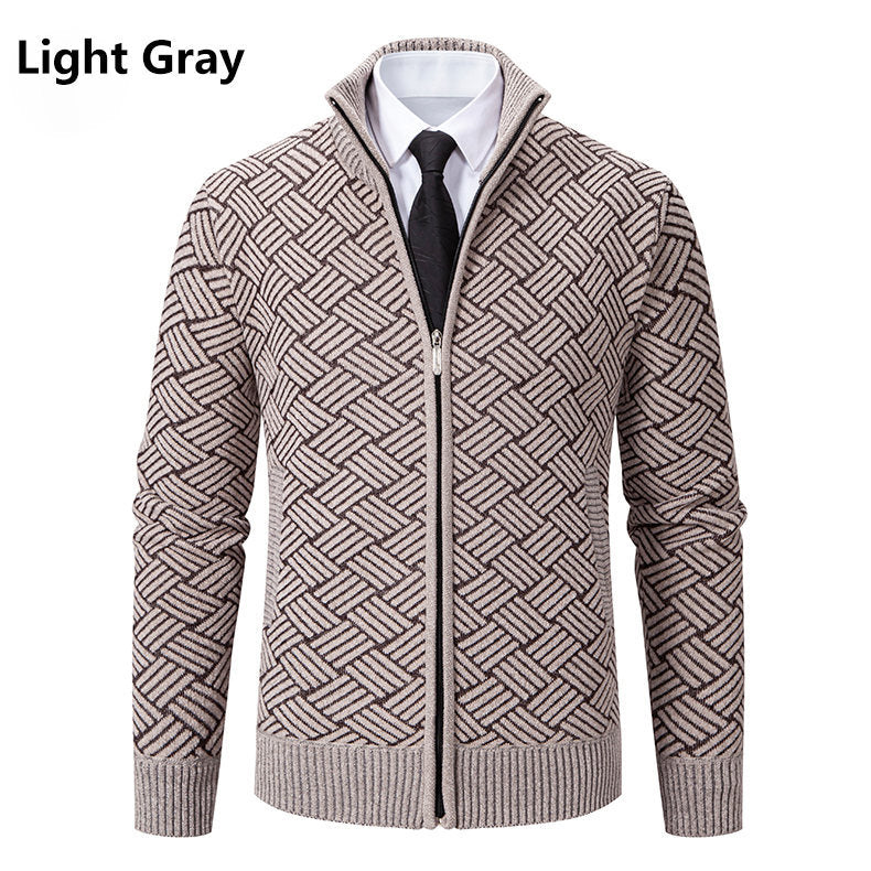 Men's Fleece Lined Knit Cardigan