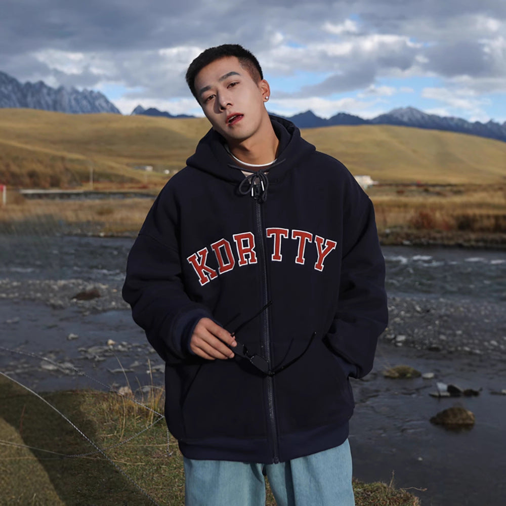 Men's Casual Cardigan Sweater Pullover Hoodie