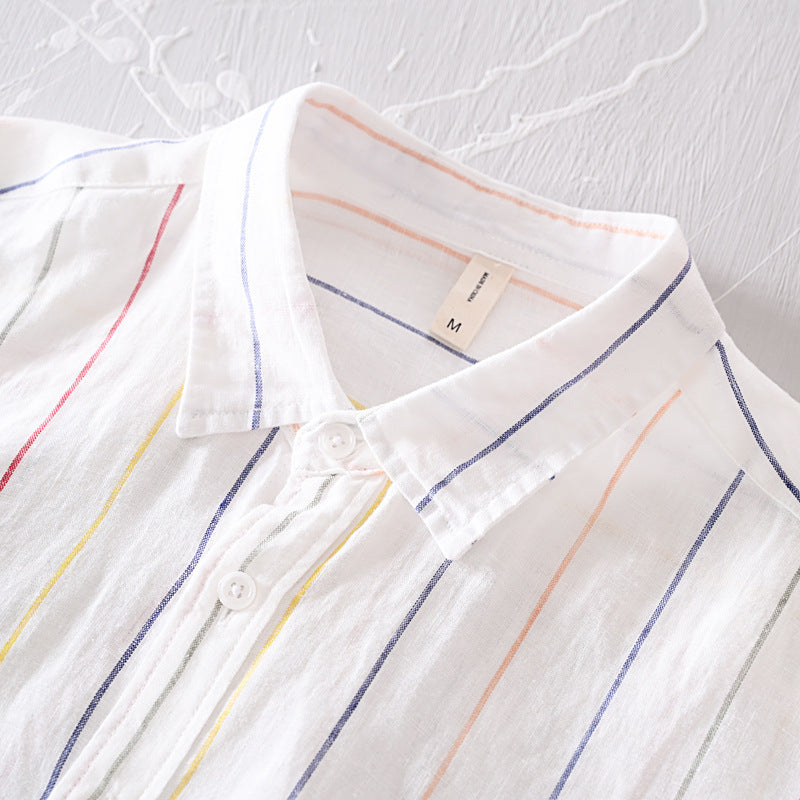 Pure Linen Striped Shirt