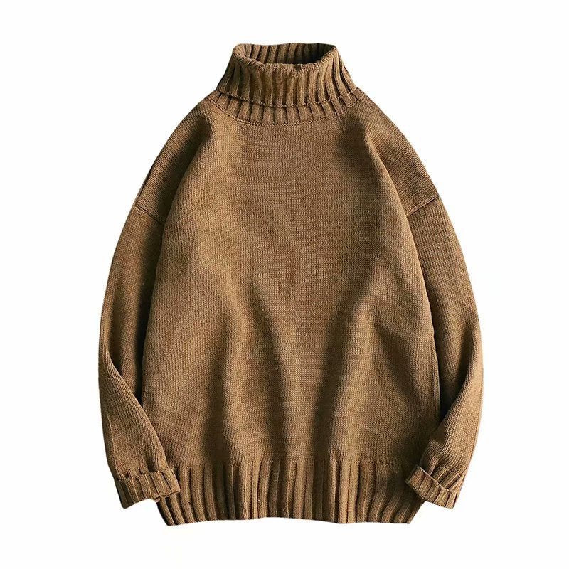 Men's Retro Turtleneck Knit Sweater